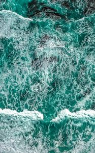 Preview wallpaper sea, waves, aerial view, water, surf