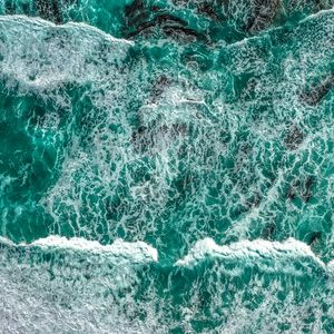 Preview wallpaper sea, waves, aerial view, water, surf