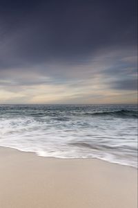 Preview wallpaper sea, waves, beach, tide, horizon