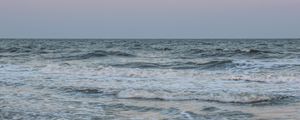 Preview wallpaper sea, waves, beach, moon, reflection