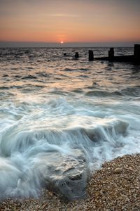 Preview wallpaper sea, waves, beach, stones, nature