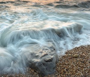 Preview wallpaper sea, waves, beach, stones, nature