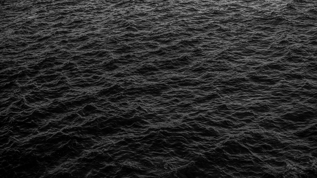Wallpaper sea, waves, black, surface, water