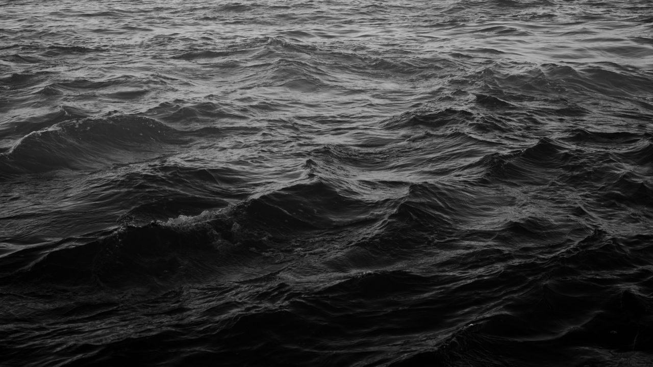 Wallpaper sea, waves, dark, water, background