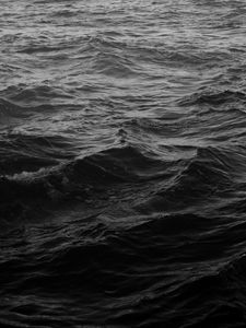 Preview wallpaper sea, waves, dark, water, background