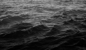 Preview wallpaper sea, waves, dark, water, background