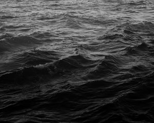 Preview wallpaper sea, waves, dark, water, background