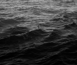 Preview wallpaper sea, waves, dark, water, background