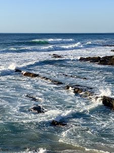 Preview wallpaper sea, waves, foam, reefs, nature