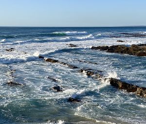 Preview wallpaper sea, waves, foam, reefs, nature