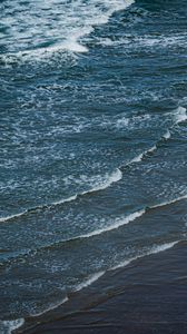 Preview wallpaper sea, waves, foam, blue, coast
