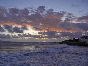 Preview wallpaper sea, waves, horizon, clouds, landscape