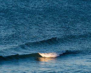 Preview wallpaper sea, waves, nature, minimalism, blue
