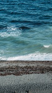 Preview wallpaper sea, waves, pebbles, coast