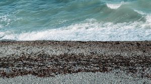 Preview wallpaper sea, waves, pebbles, coast