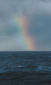 Preview wallpaper sea, waves, rainbow