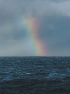 Preview wallpaper sea, waves, rainbow