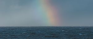 Preview wallpaper sea, waves, rainbow
