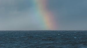 Preview wallpaper sea, waves, rainbow