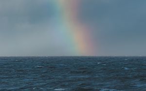 Preview wallpaper sea, waves, rainbow