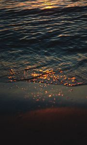 Preview wallpaper sea, waves, reflections, beach