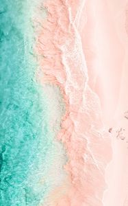 Preview wallpaper sea, waves, sand, beach, aerial view