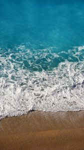 Preview wallpaper sea, waves, sand, aerial view
