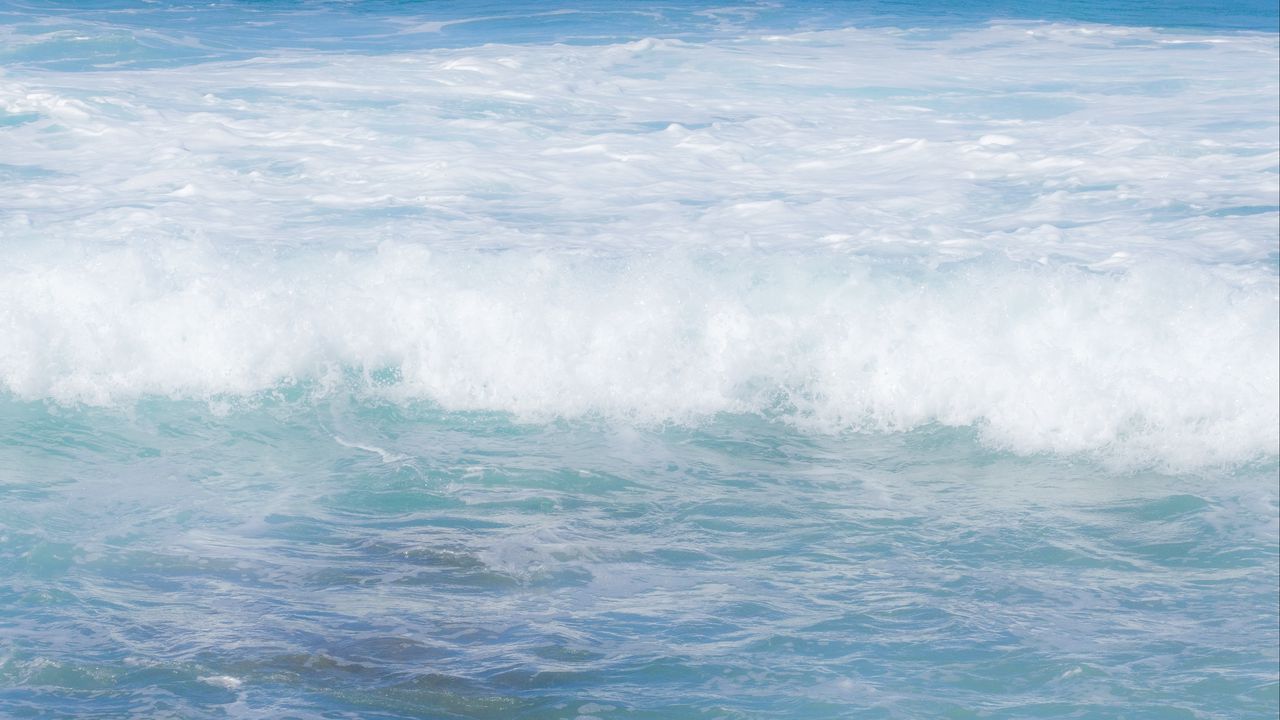 Wallpaper sea, waves, sea foam, nature, blue