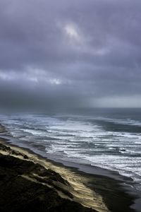 Preview wallpaper sea, waves, sea foam, coast, landscape, nature