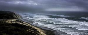 Preview wallpaper sea, waves, sea foam, coast, landscape, nature