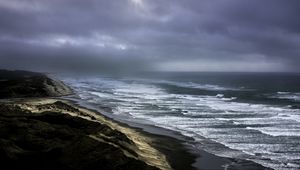 Preview wallpaper sea, waves, sea foam, coast, landscape, nature