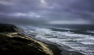 Preview wallpaper sea, waves, sea foam, coast, landscape, nature