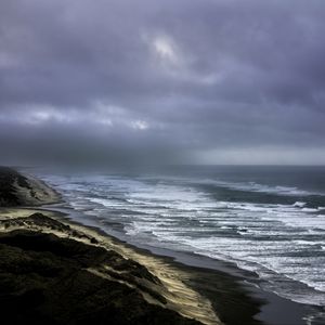 Preview wallpaper sea, waves, sea foam, coast, landscape, nature