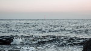 Preview wallpaper sea, waves, shore, lighthouse