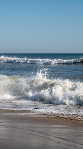 Preview wallpaper sea, waves, splashes, landscape, nature