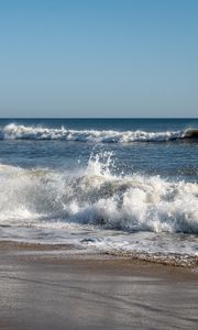 Preview wallpaper sea, waves, splashes, landscape, nature