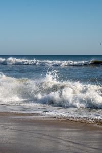 Preview wallpaper sea, waves, splashes, landscape, nature