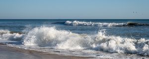Preview wallpaper sea, waves, splashes, landscape, nature