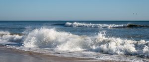 Preview wallpaper sea, waves, splashes, landscape, nature