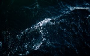 Preview wallpaper sea, waves, splashes, dark