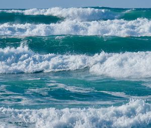 Preview wallpaper sea, waves, splashes