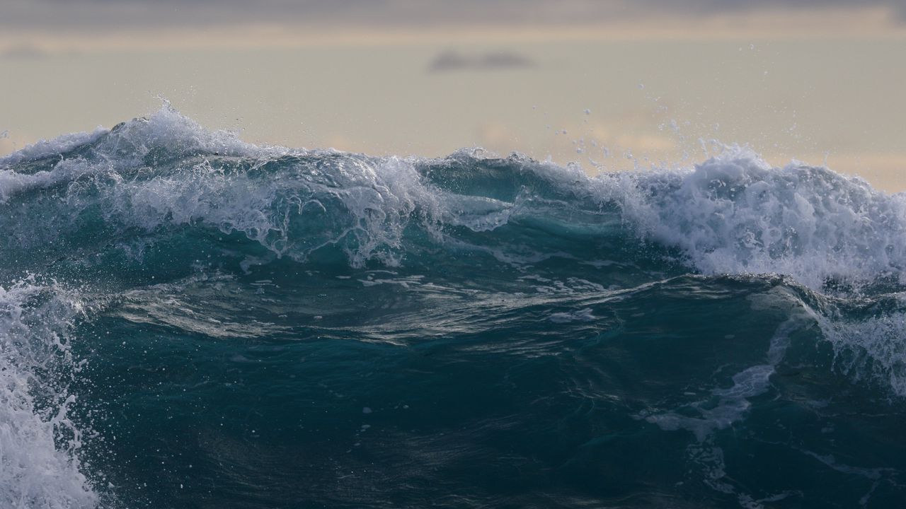 Wallpaper sea, waves, spray, water, blue