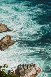 Preview wallpaper sea, waves, stones, surf, coastline