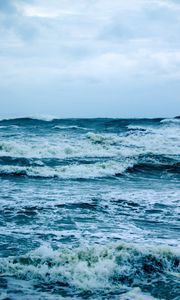 Preview wallpaper sea, waves, storm, water, nature