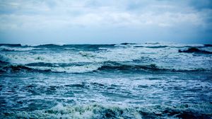 Preview wallpaper sea, waves, storm, water, nature