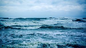 Preview wallpaper sea, waves, storm, water, nature