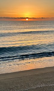 Preview wallpaper sea, waves, sun, horizon, nature