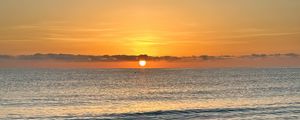 Preview wallpaper sea, waves, sun, horizon, nature