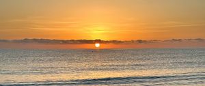 Preview wallpaper sea, waves, sun, horizon, nature
