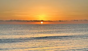 Preview wallpaper sea, waves, sun, horizon, nature